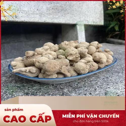 Hình ảnh củ tam thất nam đã được cắt lát và sấy khô để dễ dàng sử dụng
