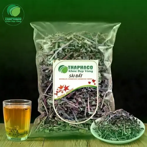 Sài đất sấy khô được đóng gói cẩn thận, đảm bảo vệ sinh an toàn thực phẩm