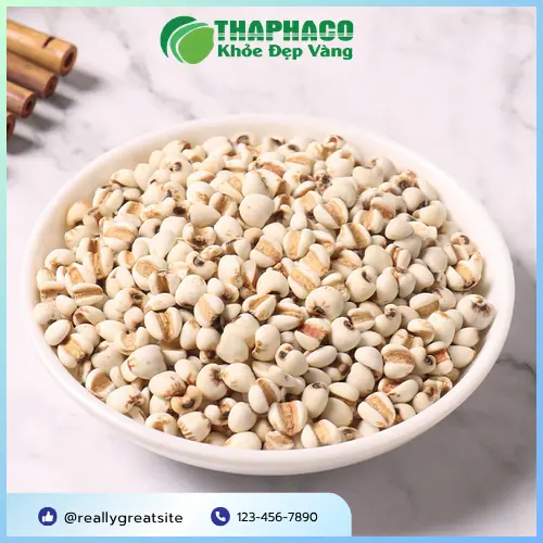 Hình ảnh hạt ý dĩ đã được làm sạch và sấy khô