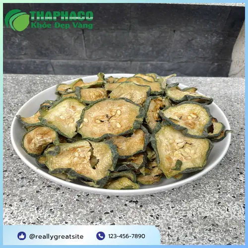 Đóng gói bí đao sấy lạnh THAPHACO