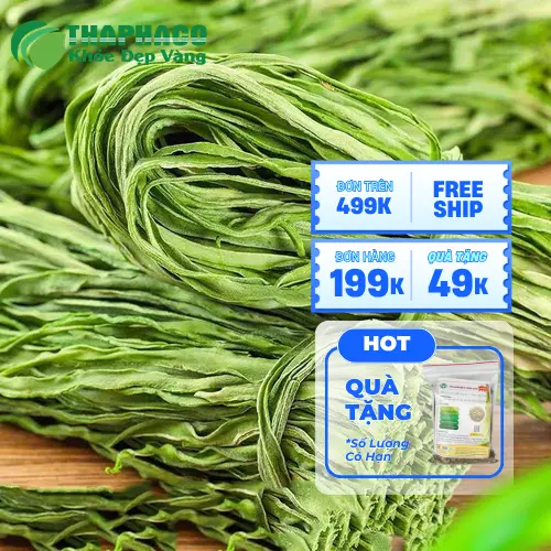 Rau tiến vua khô chuẩn bị sơ chế