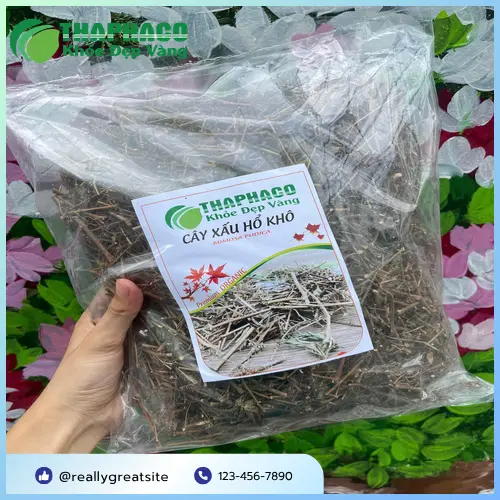 Rễ cây xấu hổ đã được sơ chế khô